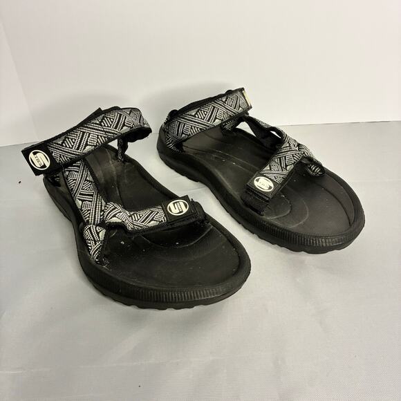 Seven S European Sandals Men’s US 9 EU 42 Hook and Eye Closure Black Adjustable - Picture 6 of 6